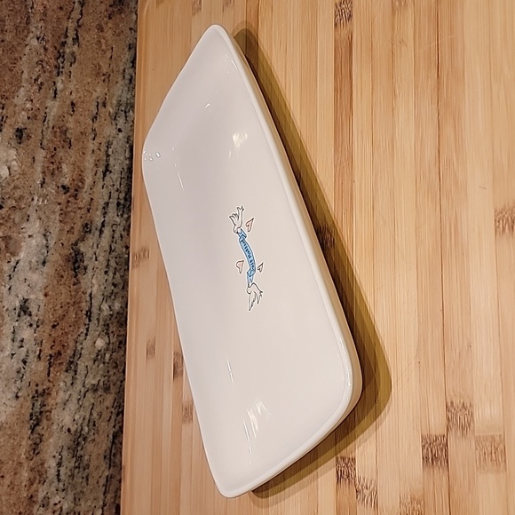 Rae Dunn Just Married Doves & Blue ribbon Platter Plate - Picture 4 of 6